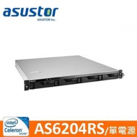 ASUSTOR華芸 AS6204RS 4Bay NAS機架式(含滑軌,3年保)網路儲存伺服器
