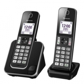 Panasonic DECT數位無線電話雙子機-黑色 ( KX-TGD312TWB黑 )