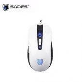 賽德斯SADES GUNBLADE 狼槍刀-白 RGB電競滑...
