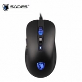 賽德斯 SADES Musket 狼火槍-黑 RGB 電競滑...