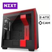 恩傑 NZXT H710i (8小) 數位控制 黑紅色 透側...