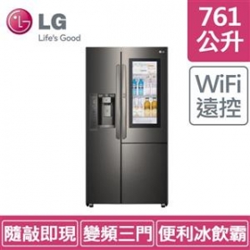 LG GR-QPL88BS 761公升(冷藏481L,冷凍280L)敲敲看 門中門冰箱 