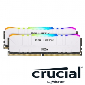 Micron Crucial Ballistix 炫光RGB D4 3600/16G(8G*2)超頻(雙通)白散熱片